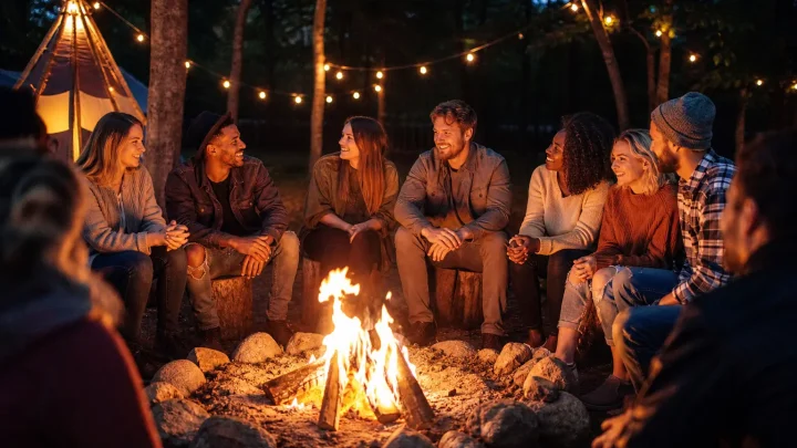 Soirée d&rsquo;entreprise autour d&rsquo;un feu de camp : convivialité et déconnexion garanties